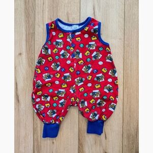 Vintage Colourblock Basketball Teddy Romper